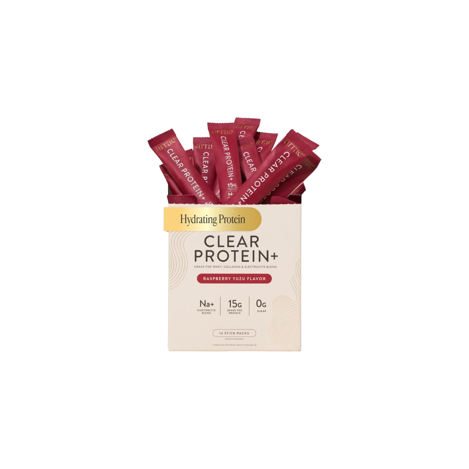 Clear Protein Powder, 15g Collagen & Whey with Electrolytes by Arrae